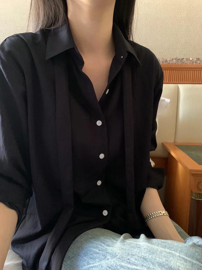 A WEEK韓國直郵女裝新款時尚人氣真品熱賣襯衫蕾絲衫含脖帶A WEEK襯衫/蕾絲衫