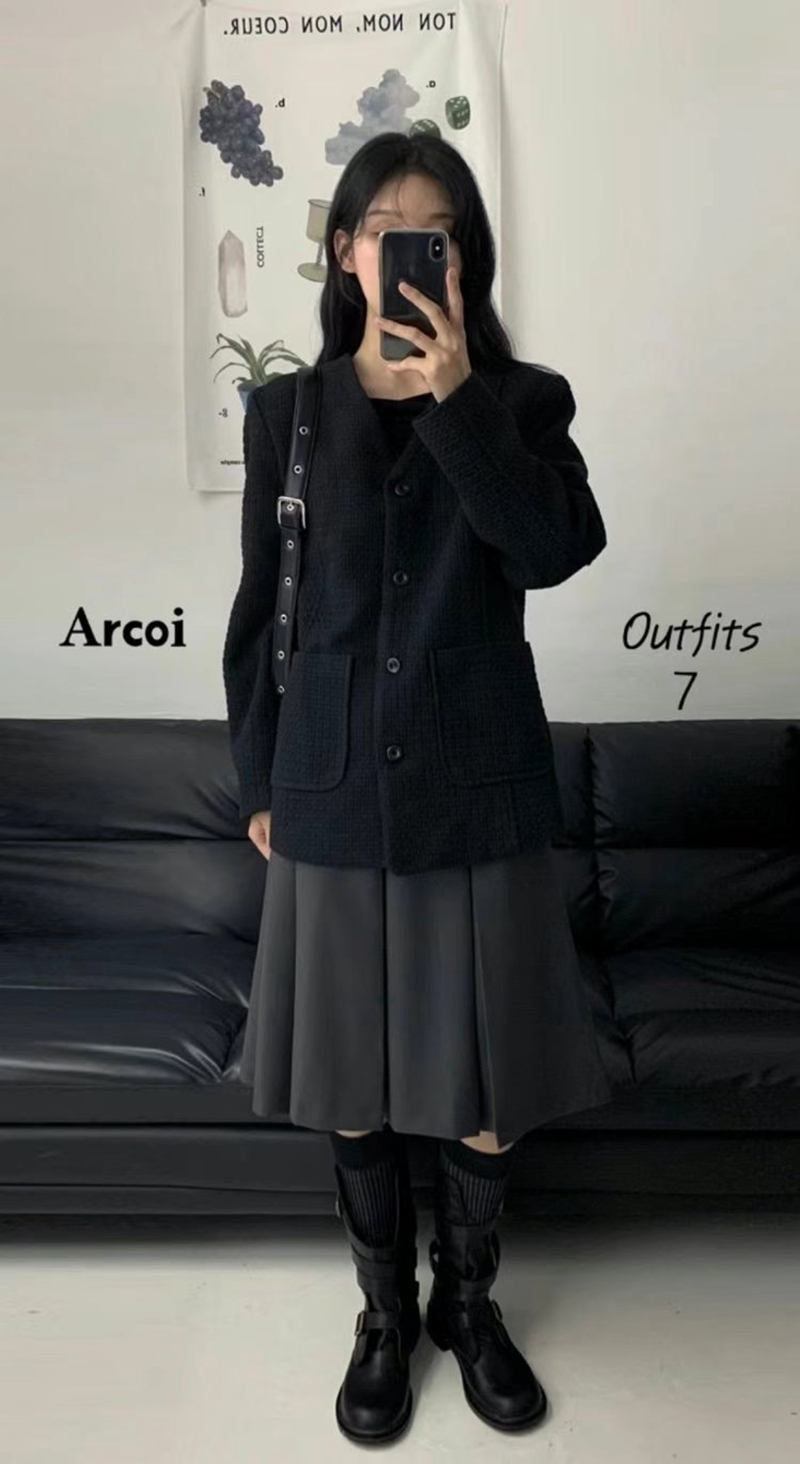 BLACKGHOBI韓國直郵東大門實拍女裝新款職業24秋冬真品夾克BLACKGHOBI夾克