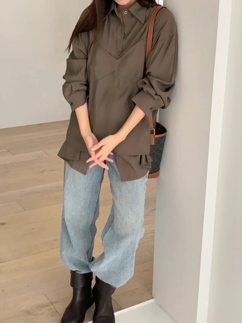 BLACKGHOBI韓國直郵東大門代購女裝新品推薦職業襯衫蕾絲衫BLACKGHOBI襯衫/蕾絲衫