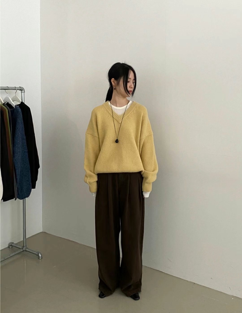 BLACKGHOBI韓國直郵東大門實拍女裝新品時尚人氣24秋冬針織衫BLACKGHOBI針織衫圖色2