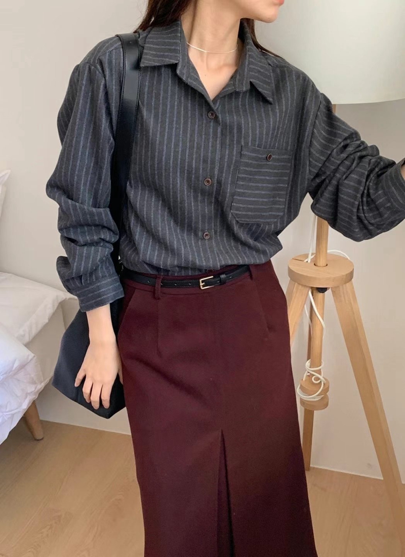 BLACKGHOBI韓國直郵東大門代購女裝新品真品人氣24秋冬長裙BLACKGHOBI長裙