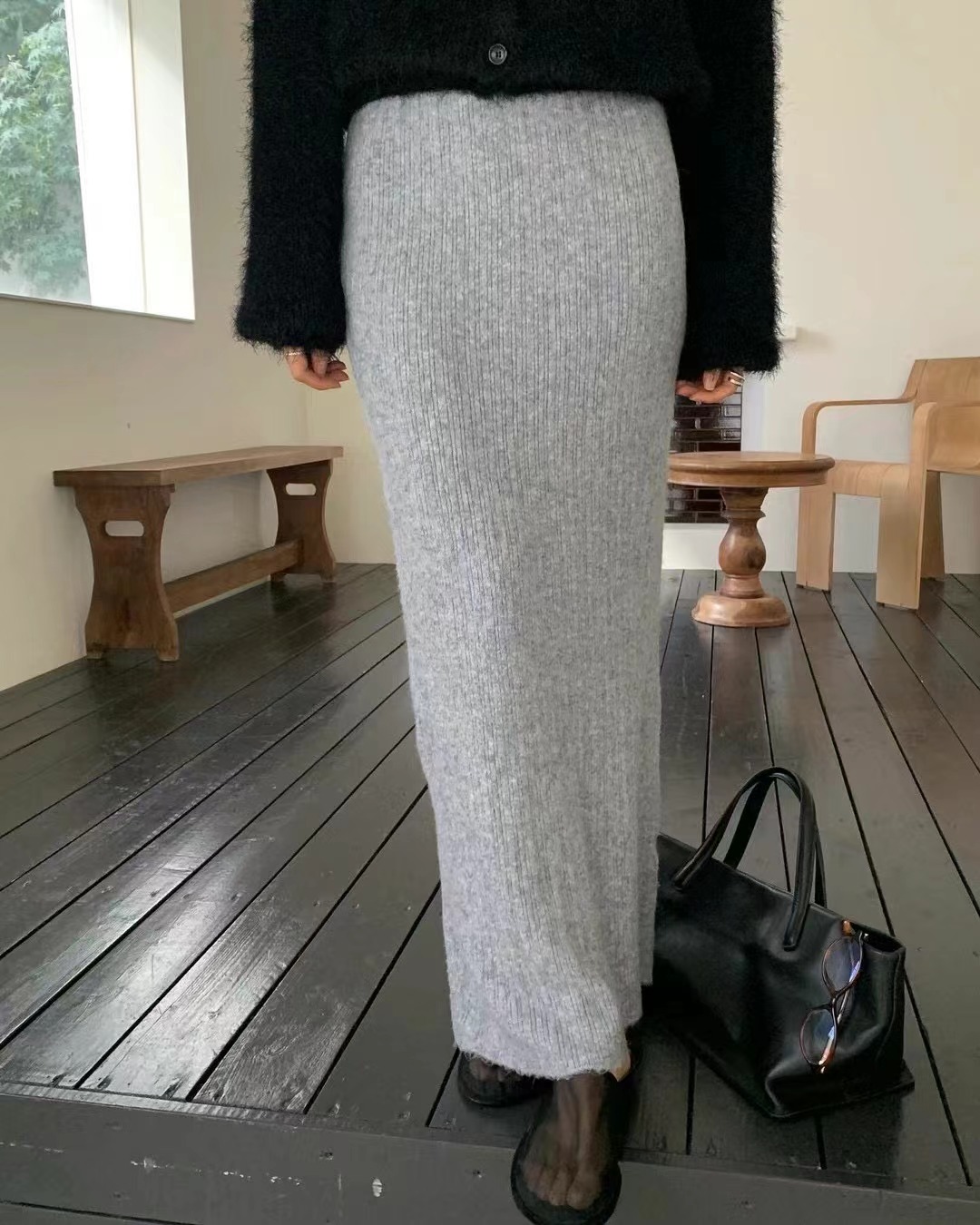 HANDER韓國直郵東大門實拍女裝新款時尚推薦熱賣人氣24秋冬長裙HANDER長裙圖色2