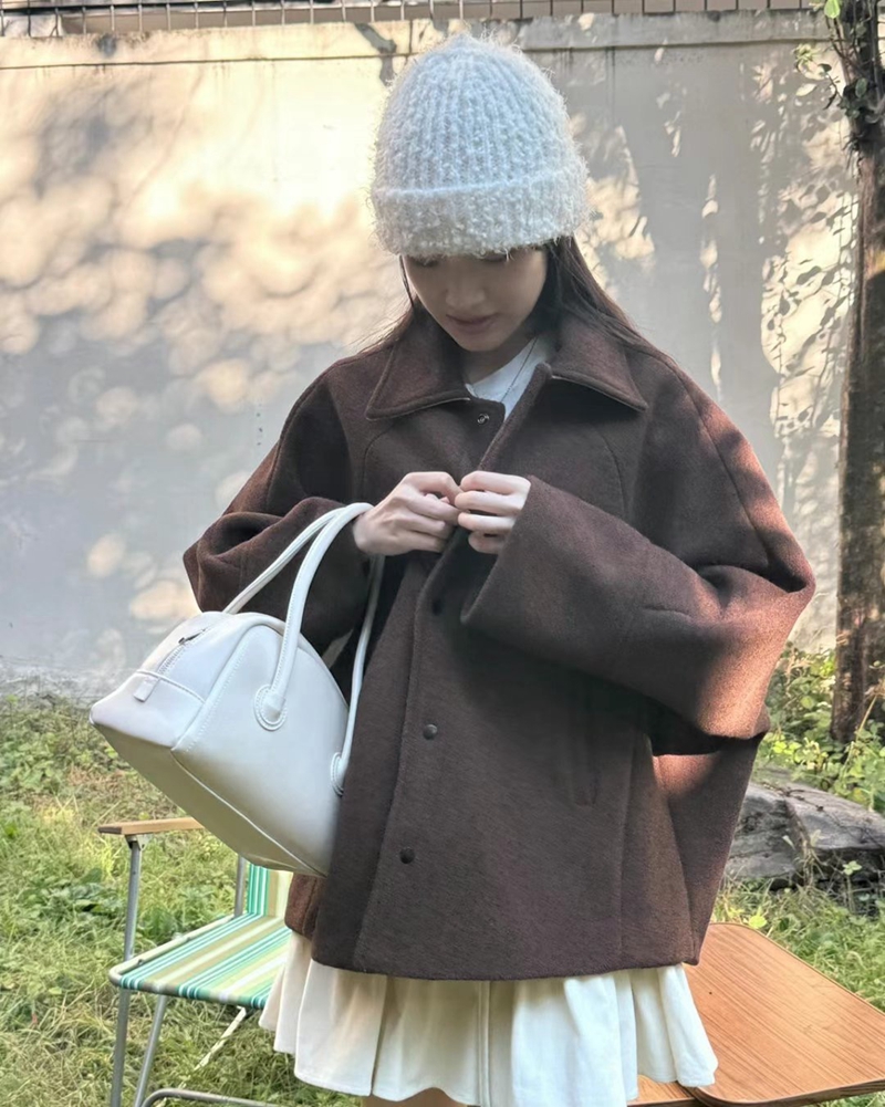 There’s直郵韓國代購女裝新品時尚職業休閑推薦人氣短款大衣There’s短款大衣