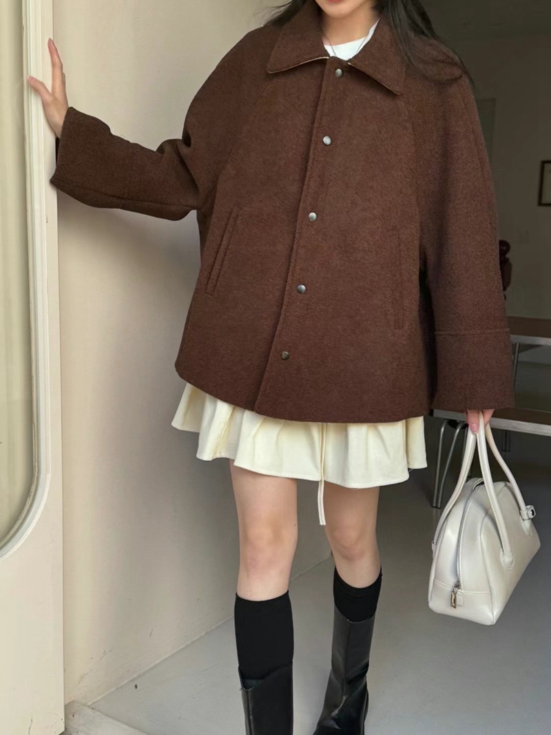 There’s直郵韓國代購女裝新品時尚職業休閑推薦人氣短款大衣There’s短款大衣