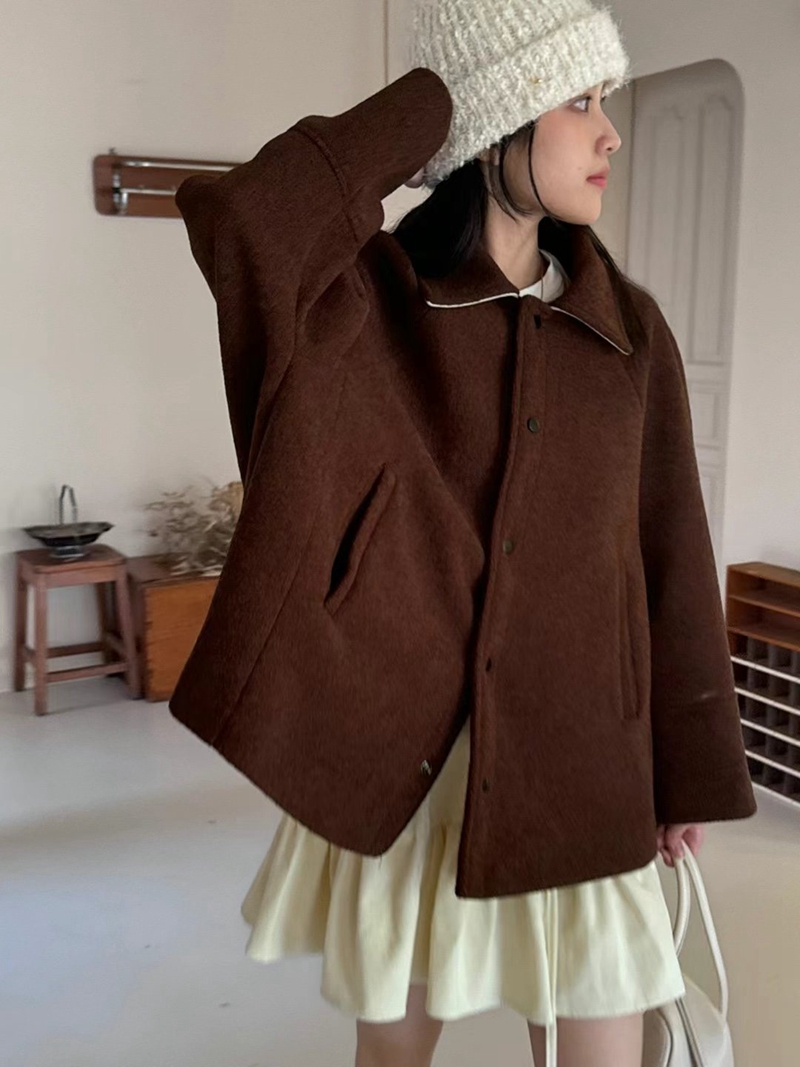 There’s直郵韓國代購女裝新品時尚職業休閑推薦人氣短款大衣There’s短款大衣圖色2