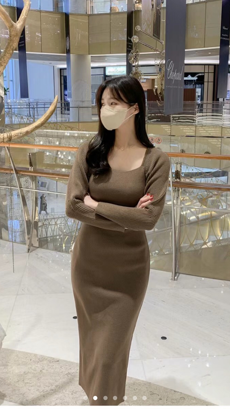 NYMPH直郵韓國代購女裝新款24秋冬真品人氣推薦休閑連衣裙NYMPH連衣裙