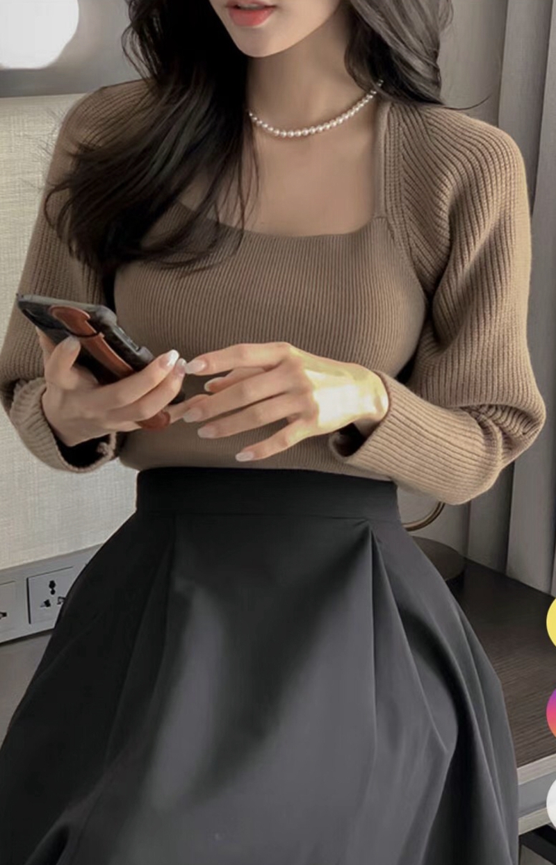NYMPH直郵韓國代購女裝新款時尚真品熱賣人氣24秋冬針織衫NYMPH針織衫圖色2