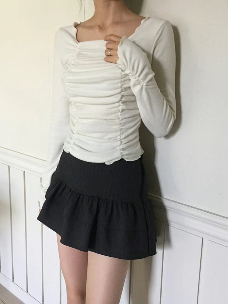 AFARRIER韓國直郵東大門實拍女裝新款24秋冬推薦長袖T恤羊毛AFARRIER長袖T恤