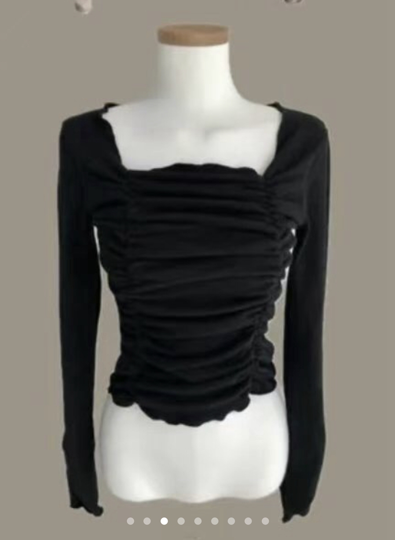 AFARRIER韓國直郵東大門實拍女裝新款24秋冬推薦長袖T恤羊毛AFARRIER長袖T恤圖色2