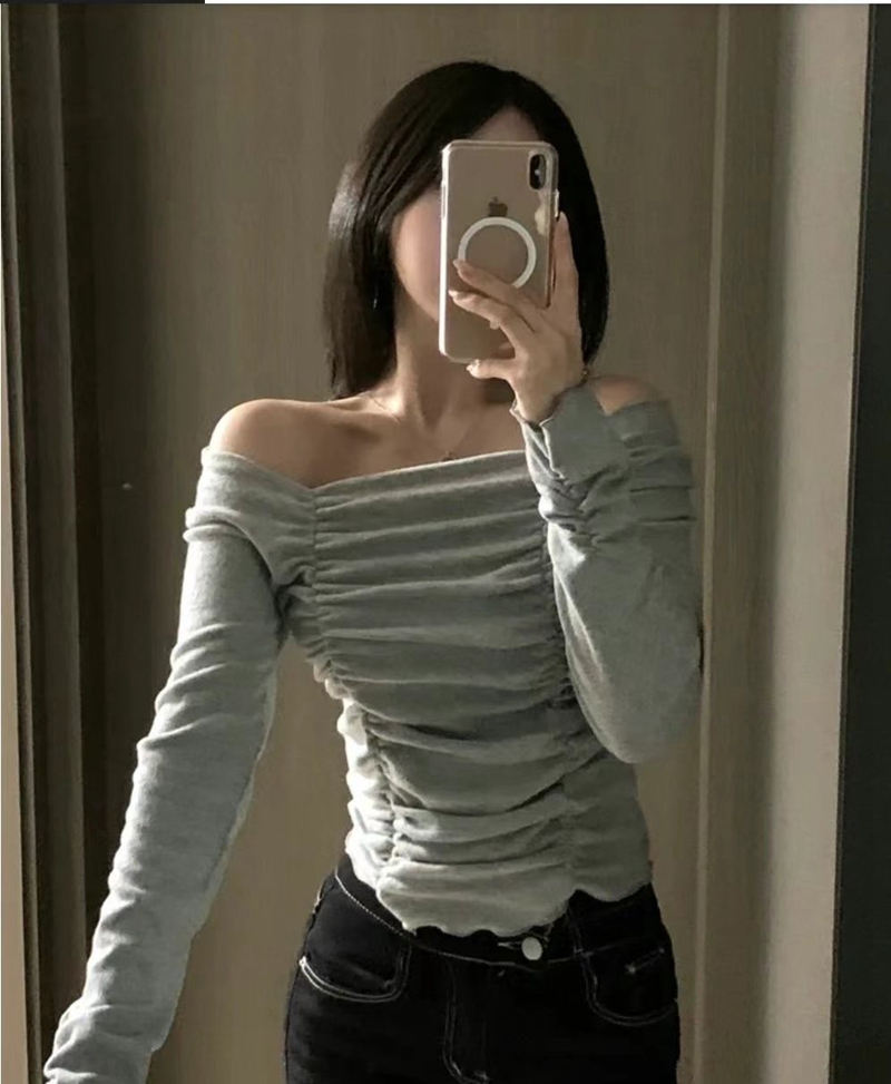 AFARRIER韓國直郵東大門實拍女裝新款24秋冬推薦長袖T恤羊毛AFARRIER長袖T恤圖色4