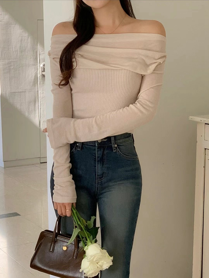 AFARRIER直郵韓國代購女裝新品推薦職業24秋冬人氣長袖T恤AFARRIER長袖T恤