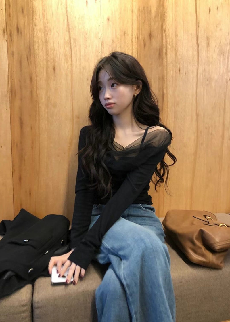 AFARRIER韓國直郵東大門代購女裝新款人氣推薦真品時尚長袖T恤AFARRIER長袖T恤圖色2