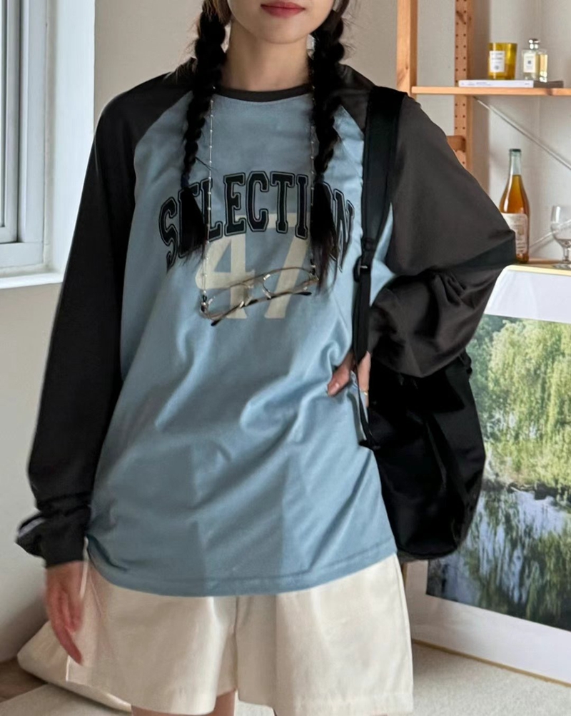 There’s直郵韓國代購女裝新品推薦人氣真品休閑時尚長袖T恤There’s長袖T恤圖色2