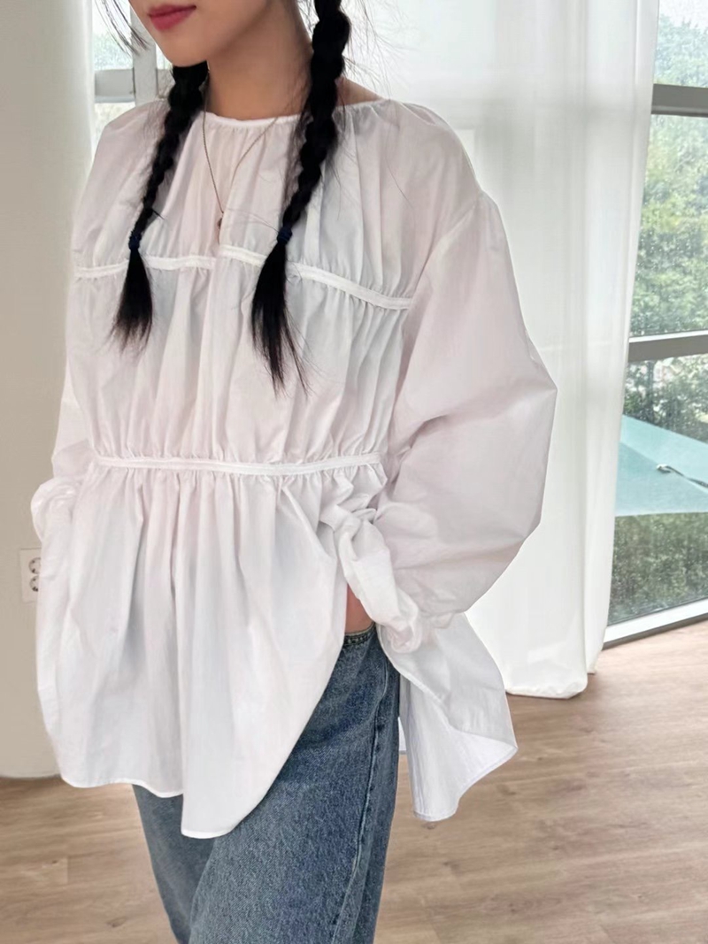 There’s韓國直郵東大門代購女裝新款24秋冬推薦襯衫蕾絲衫There’s襯衫/蕾絲衫