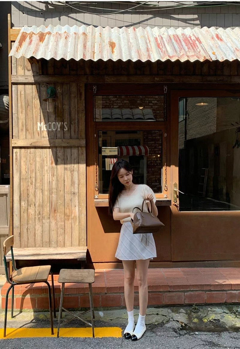 AFARRIER韓國直郵女裝新款熱賣24秋冬真品推薦人氣短裙格子AFARRIER短裙