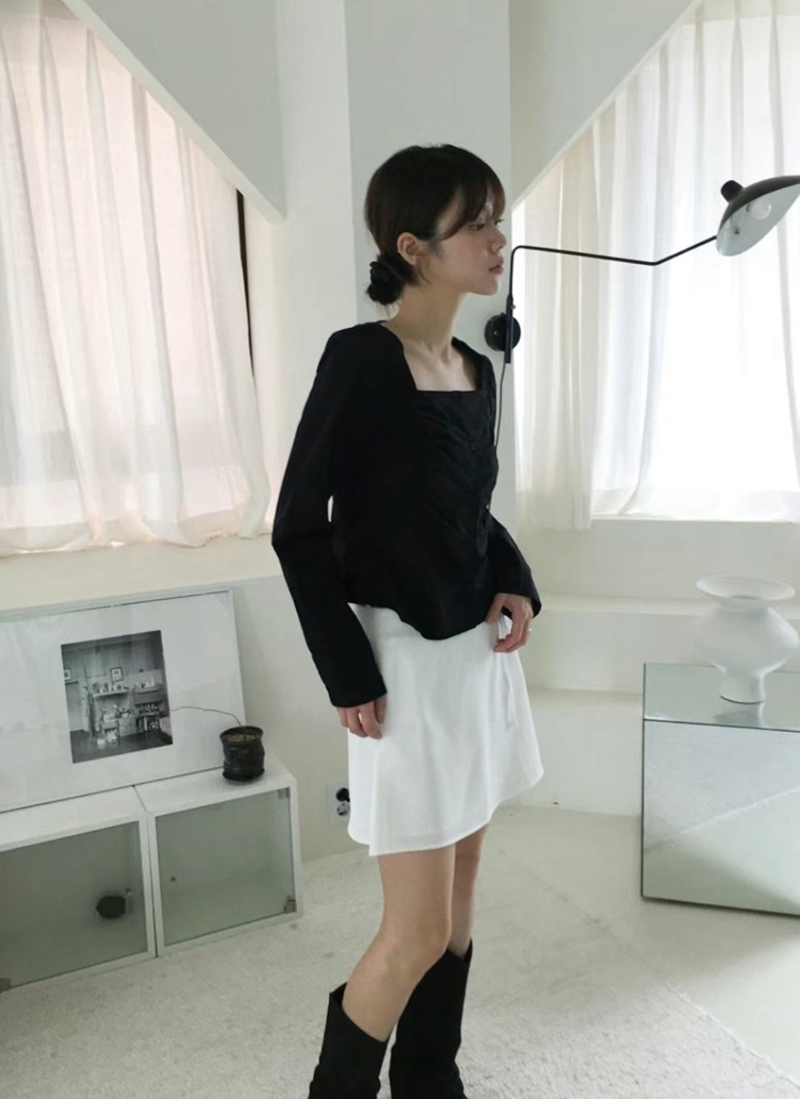 AFARRIER直郵韓國代購女裝新品休閑推薦24秋冬真品熱賣短裙AFARRIER短裙