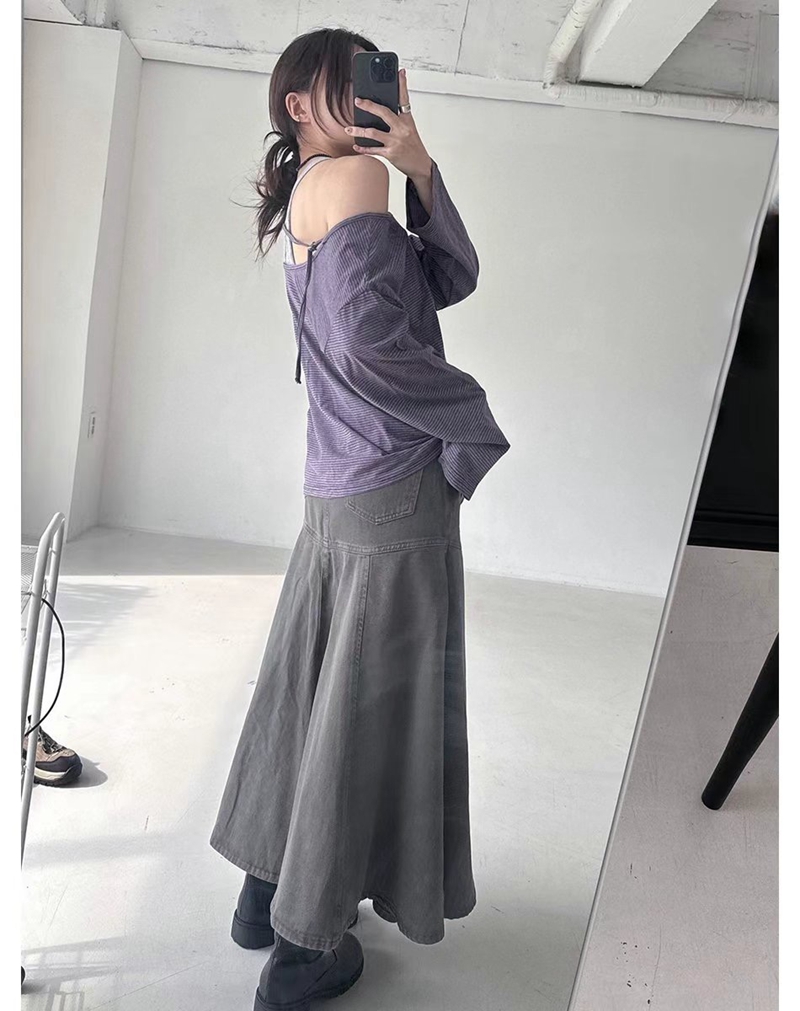 STAY ONE MORE韓國直郵東大門實拍女裝新品休閑熱賣長袖T恤STAY ONE MORE長袖T恤