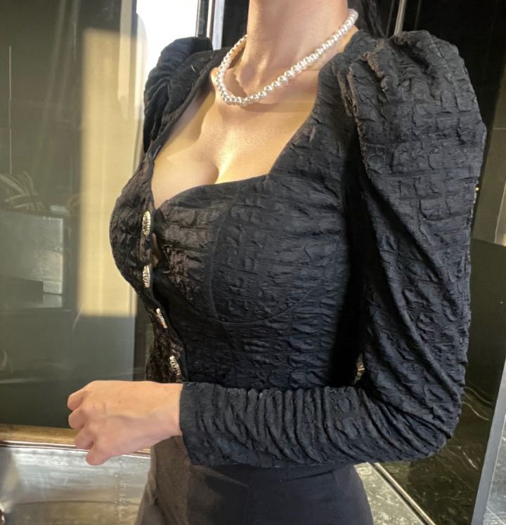 high heels韓國直郵東大門代購女裝新款熱賣推薦襯衫蕾絲衫HIGH HEELS襯衫/蕾絲衫