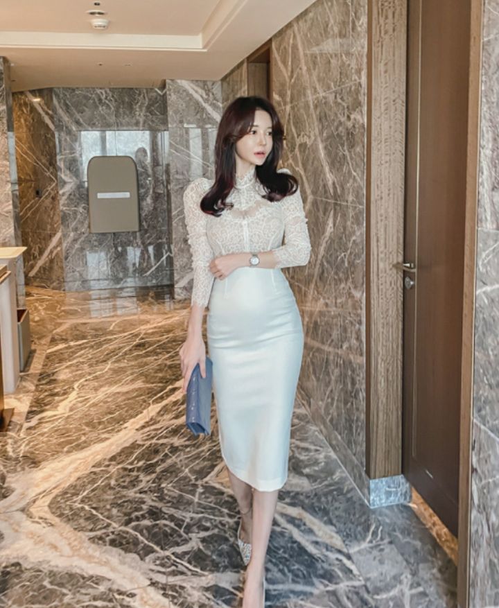 high heels直郵韓國代購女裝新品24秋冬推薦真品休閑連衣裙HIGH HEELS連衣裙