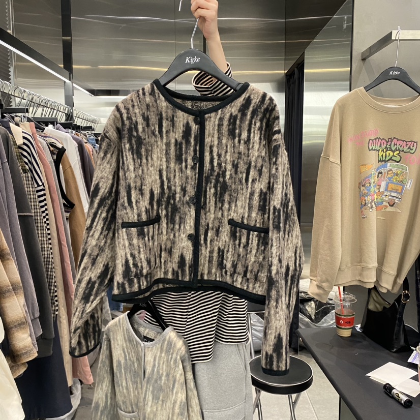 KirKe韓國直郵東大門代購女裝新品職業推薦24秋冬夾克開衫KIRKE夾克圖色2