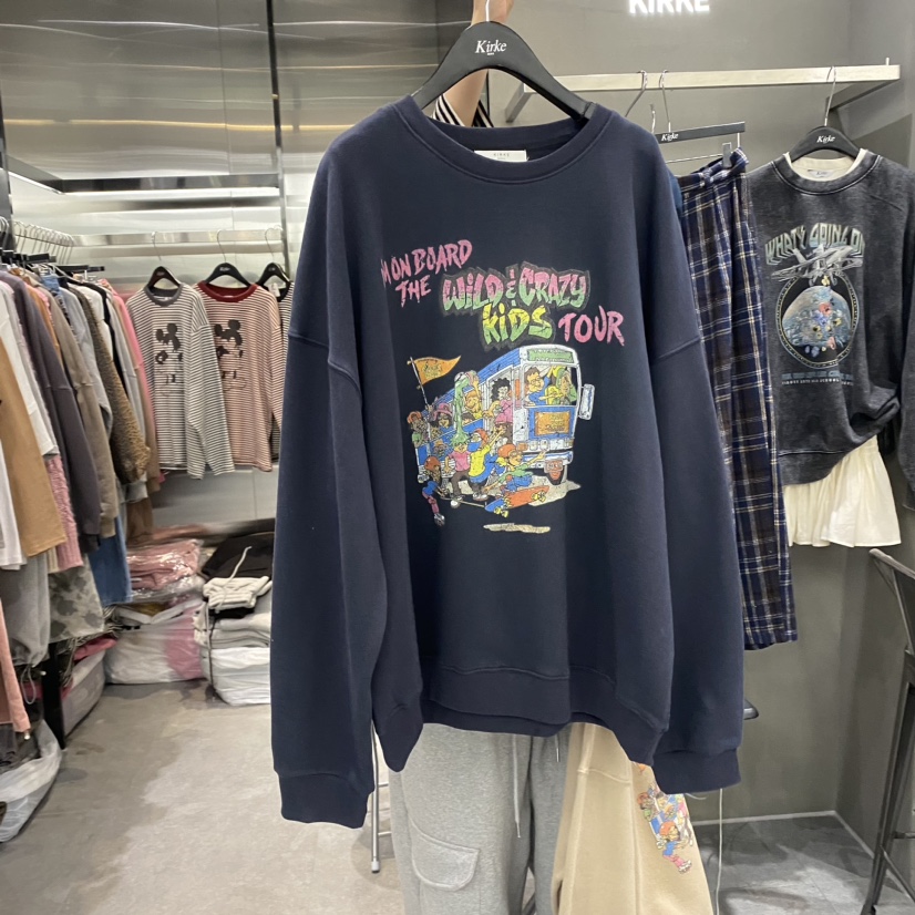 KirKe直郵韓國代購女裝新款人氣時尚推薦休閑熱賣24秋冬衛衣加絨KIRKE衛衣圖色2