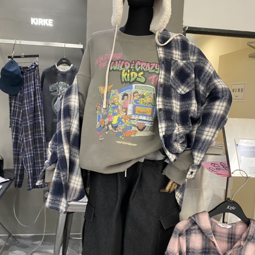 KirKe直郵韓國代購女裝新款人氣時尚推薦休閑熱賣24秋冬衛衣加絨KIRKE衛衣圖色3