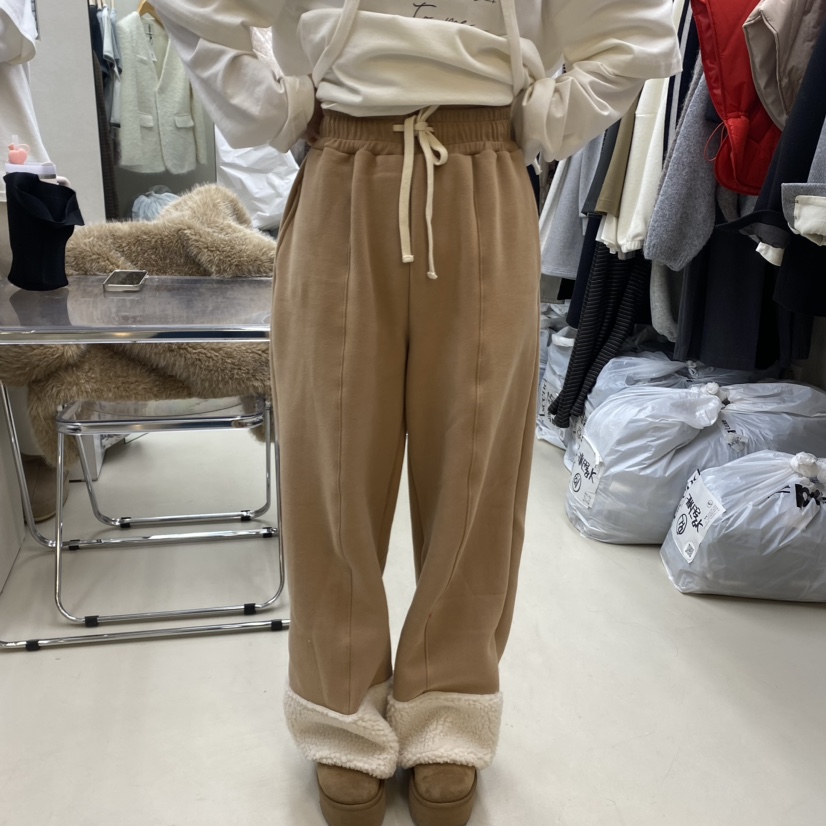 ASCEND韓國直郵東大門實拍女裝新款24秋冬休閑褲加絨羊毛ASCEND休閑褲圖色2