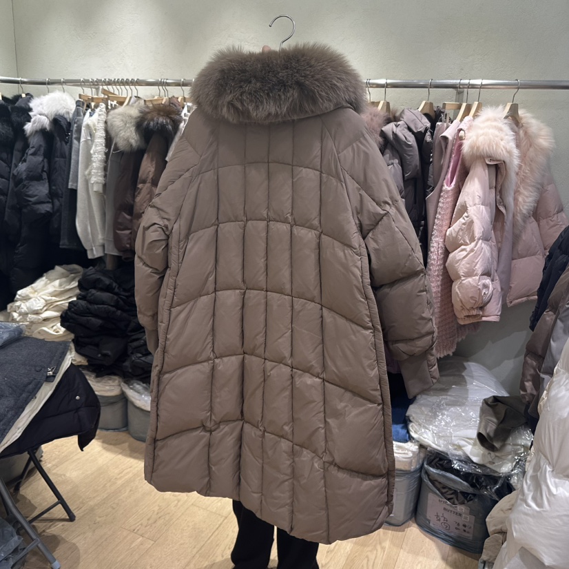 Butter-P直郵韓國代購女裝新款休閑真品24秋冬長款羽絨服絨BUTTER-P長款羽絨服