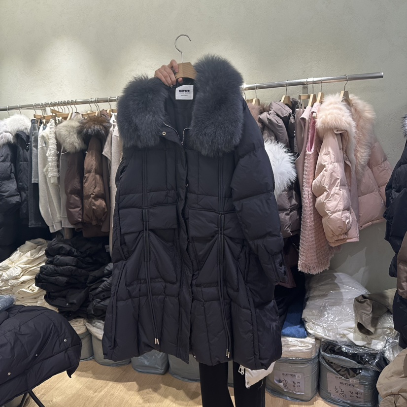 Butter-P直郵韓國代購女裝新款休閑真品24秋冬長款羽絨服絨BUTTER-P長款羽絨服圖色3