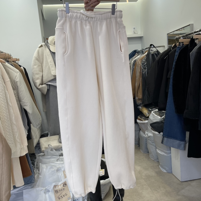 LEAP韓國直郵東大門代購女裝新品推薦真品人氣休閑褲加絨羊絨LOVE ROSIE休閑褲圖色1