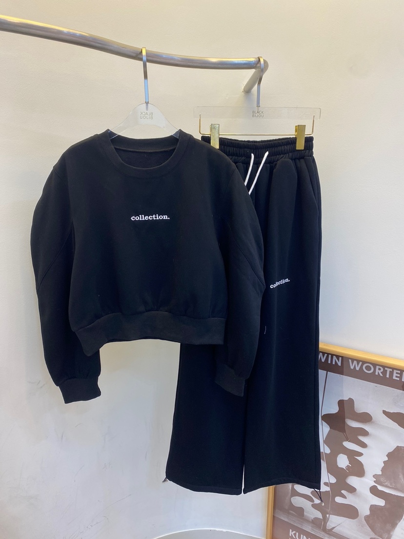 BLACK BIJOU韓國直郵東大門實拍女裝新品真品人氣套裝加絨BLACK BIJOU套裝圖色3