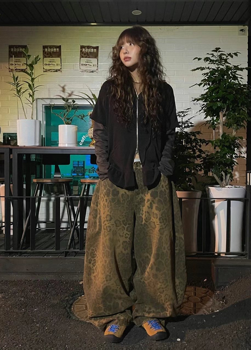 1OR2韓國直郵東大門實拍女裝新款推薦人氣真品休閑牛仔褲OOTJ/1OR2牛仔褲