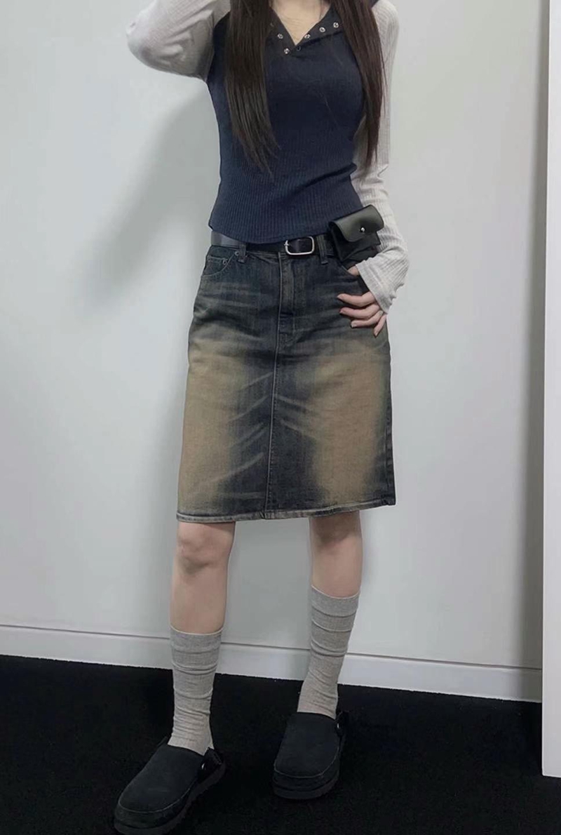 1OR2韓國直郵東大門代購女裝新品休閑人氣真品半身裙中短裙OOTJ/1OR2半身裙/中短裙