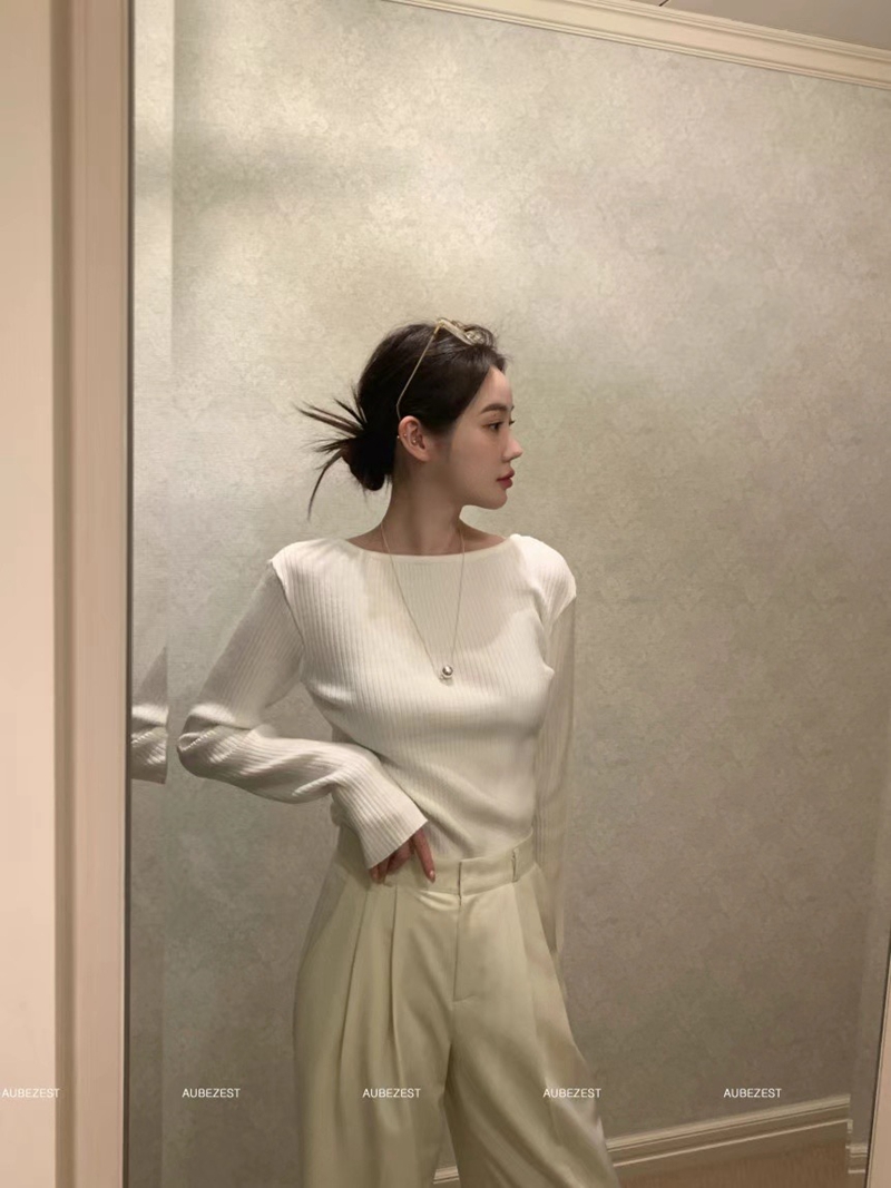 HIDEWAY韓國直郵東大門實拍女裝新品推薦休閑真品針織衫羅紋HIDEWAY針織衫