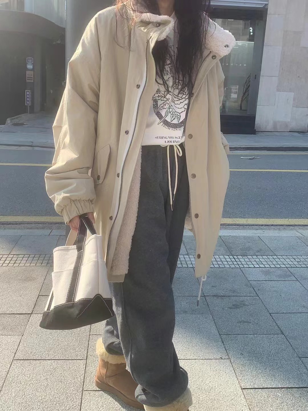 NAM.2韓國直郵女裝新款推薦24秋冬休閑熱賣時尚中長款大衣SOIL中長款大衣