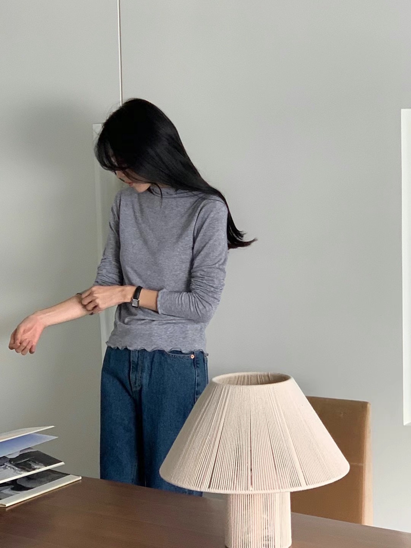 BERN直郵韓國代購女裝新品時尚熱賣24秋冬休閑職業長袖T恤BERN長袖T恤
