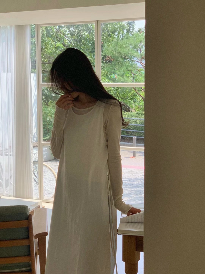 BERN韓國直郵東大門實拍女裝新款推薦真品24秋冬職業連衣裙BERN連衣裙