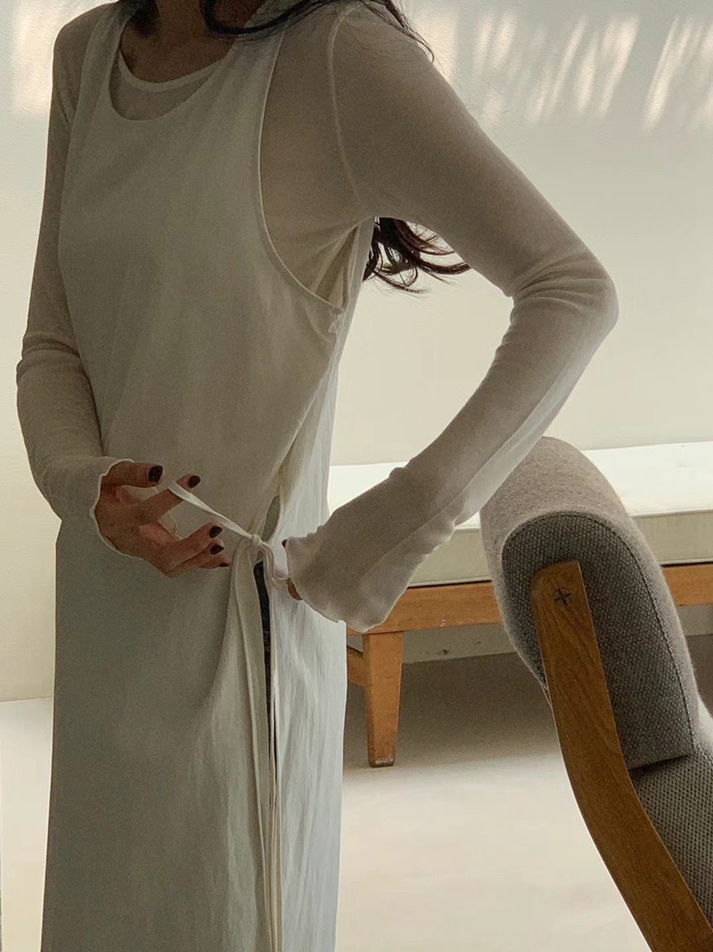 BERN韓國直郵東大門實拍女裝新款推薦真品24秋冬職業連衣裙BERN連衣裙