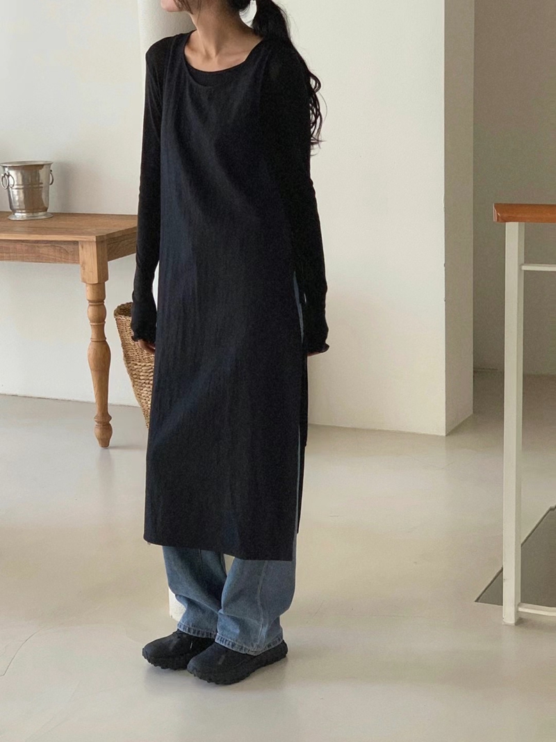 BERN韓國直郵東大門實拍女裝新款推薦真品24秋冬職業連衣裙BERN連衣裙圖色2