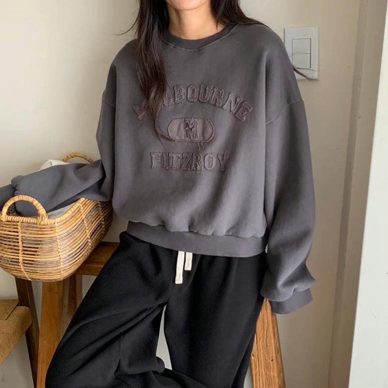 BLUSHER韓國直郵女裝新品真品人氣24秋冬推薦熱賣衛衣加絨BLUSHER衛衣圖色2