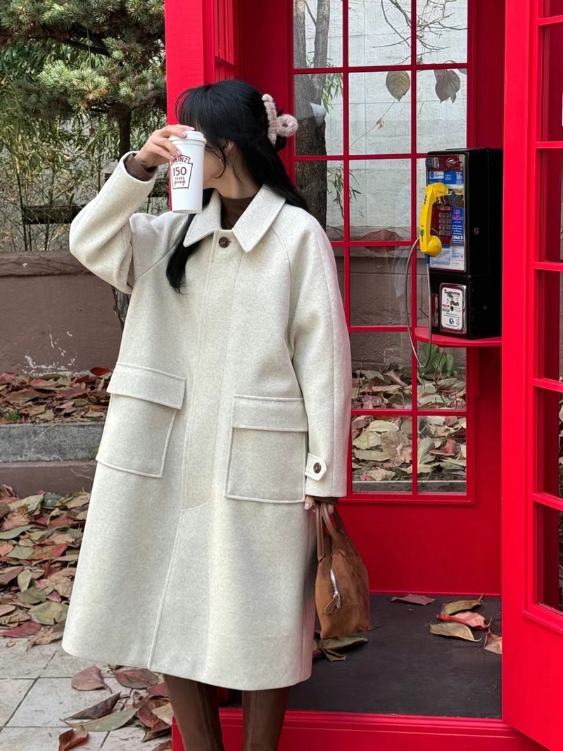 PLACE韓國直郵東大門代購女裝新品推薦職業熱賣時尚中長款大衣PLACE中長款大衣