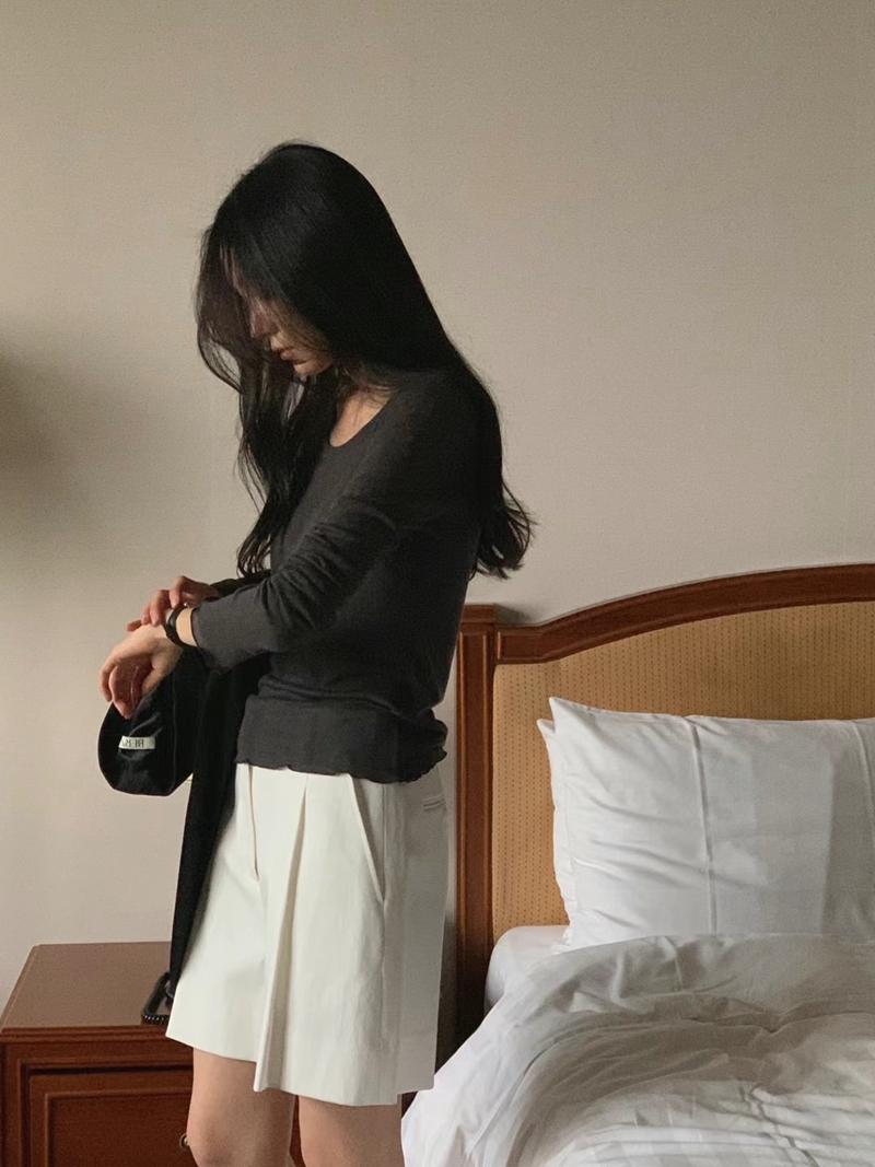 BERN韓國直郵女裝新品推薦時尚休閑人氣真品24秋冬長袖T恤BERN長袖T恤