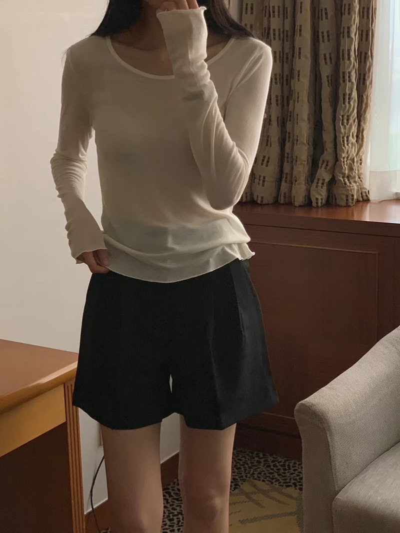 BERN韓國直郵女裝新品推薦時尚休閑人氣真品24秋冬長袖T恤BERN長袖T恤