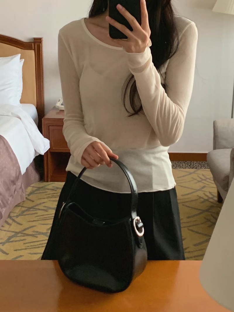 BERN韓國直郵女裝新品推薦時尚休閑人氣真品24秋冬長袖T恤BERN長袖T恤