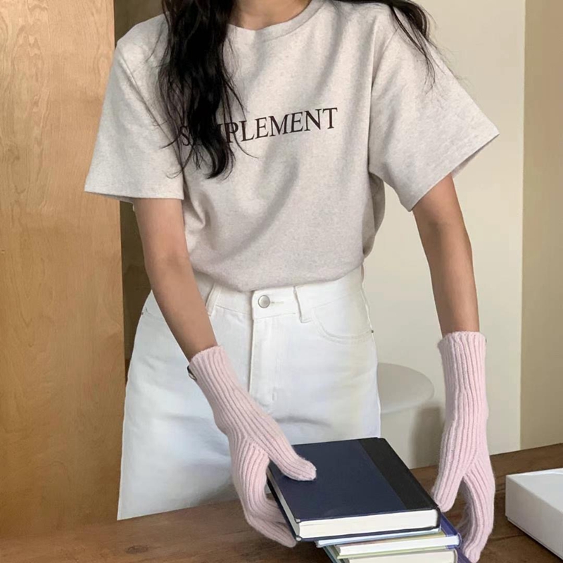 BLUSHER韓國直郵東大門實拍女裝新款推薦休閑職業時尚T恤加絨BLUSHERT恤