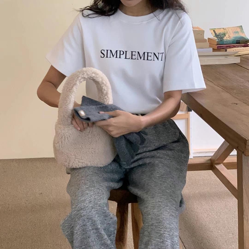 BLUSHER韓國直郵東大門實拍女裝新款推薦休閑職業時尚T恤加絨BLUSHERT恤