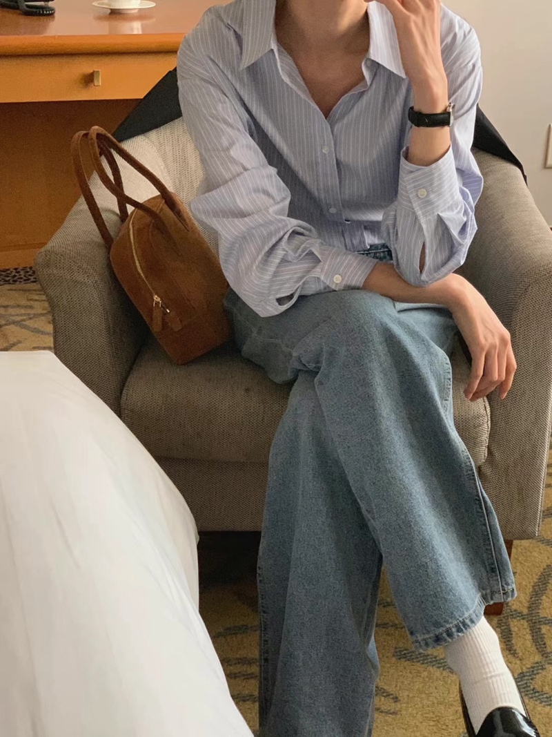 BERN韓國直郵東大門代購女裝新品推薦熱賣真品人氣襯衫蕾絲衫BERN襯衫/蕾絲衫