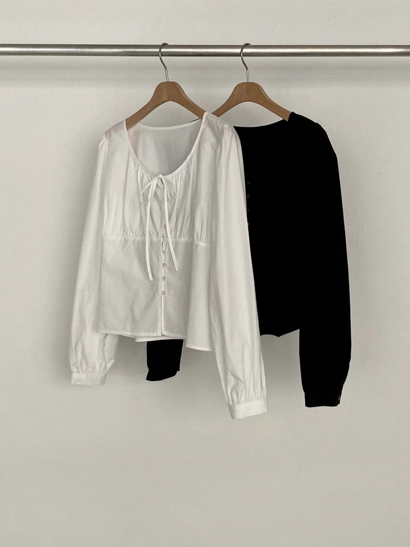 BERN韓國直郵東大門代購女裝新款休閑24秋冬時尚襯衫蕾絲衫BERN襯衫/蕾絲衫