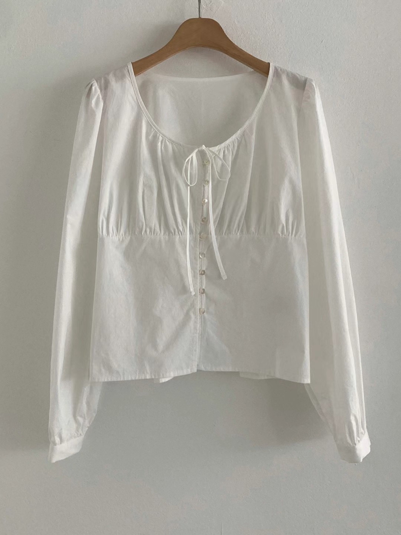 BERN韓國直郵東大門代購女裝新款休閑24秋冬時尚襯衫蕾絲衫BERN襯衫/蕾絲衫圖色1