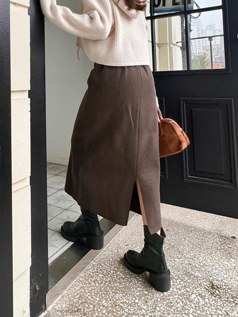 PLACE韓國直郵東大門代購女裝新品職業休閑人氣24秋冬長裙PLACE長裙